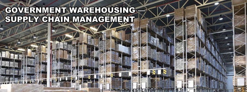 Cavernous Warehouse with Row after Row of Stacked Pallet-Shelving