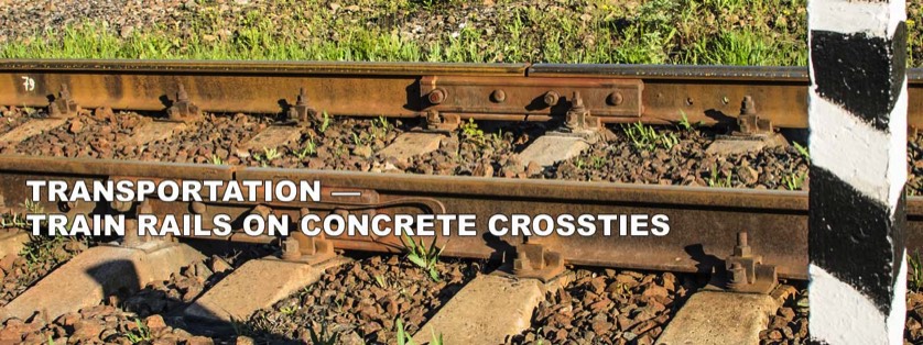Laid Railroad Tracks on Concrete Crossties